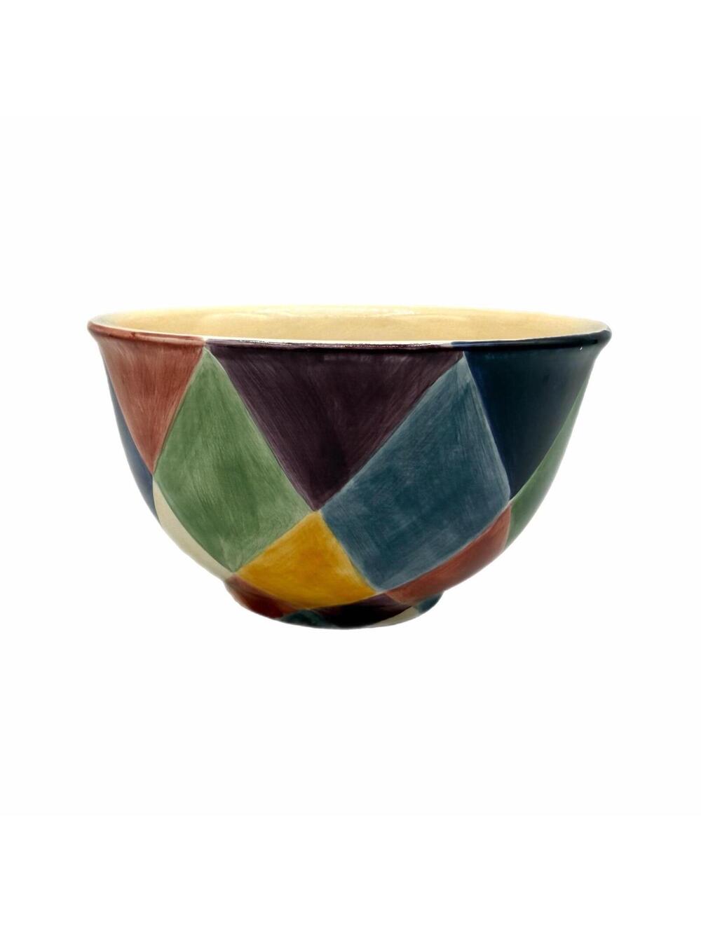 Vintage 2002 Tabletops Unlimited Carnival 6” Cereal Bowl – Colorful Diamonds